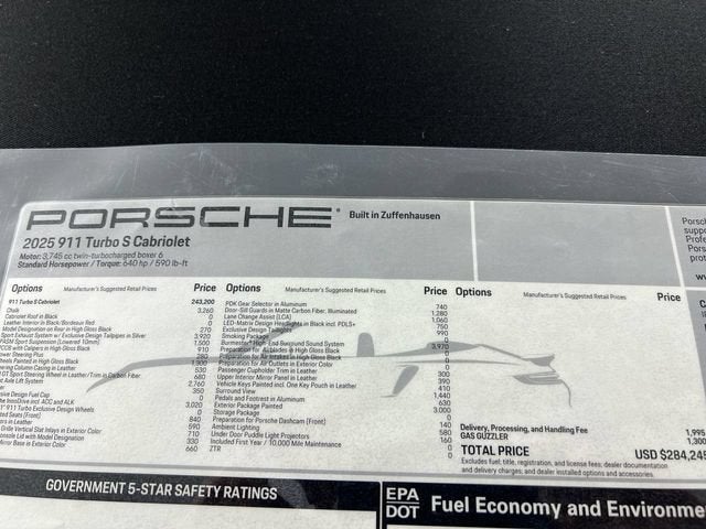 2025 Porsche 911 Turbo S Cabriolet
