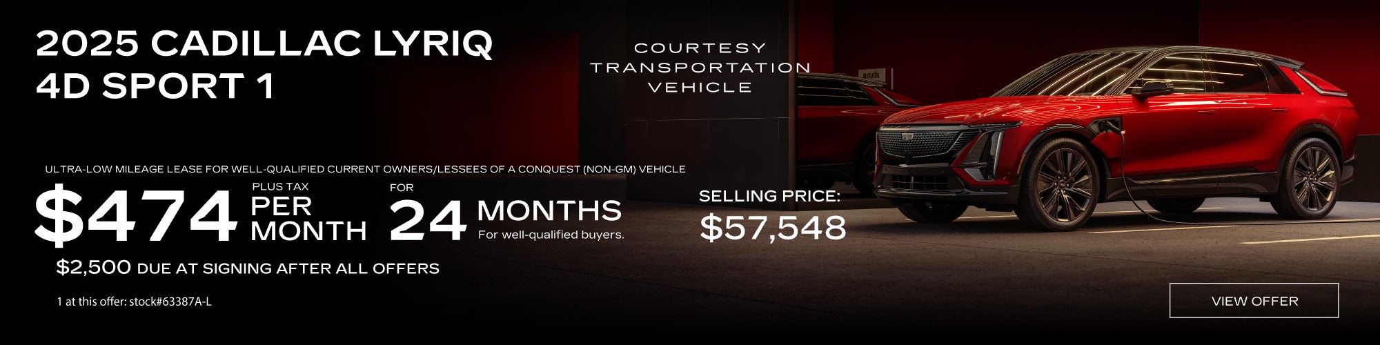 2025 Lyriq $474/mo Lease