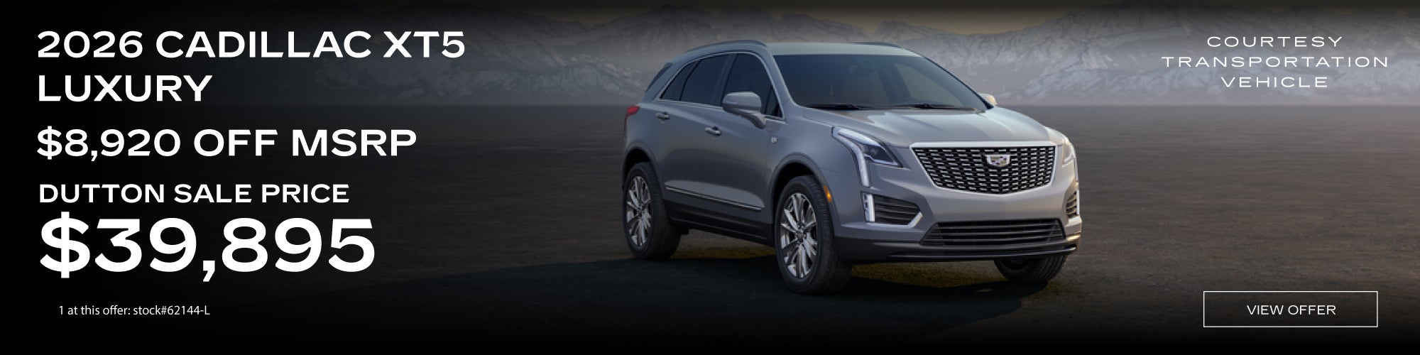 2026 XT5 $8,920 Off MSRP
